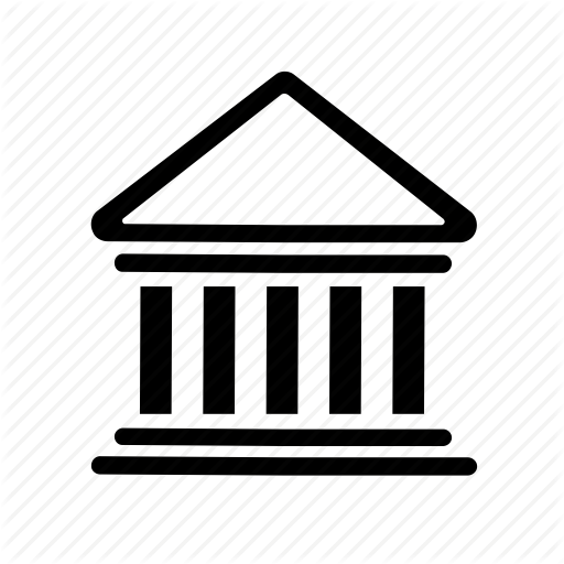 Bank, Building, Estate, Finance, Government, Hall, Temple Icon