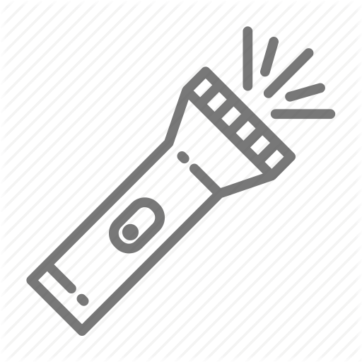 Battery, C Flashlight, Light, Night, Scout, Search Icon