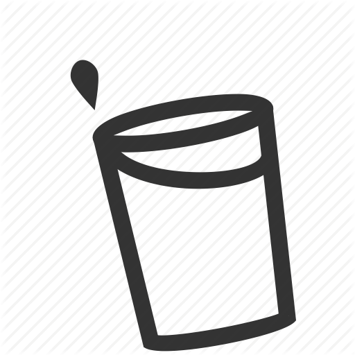 Cup, Drop, Spill, Water Icon