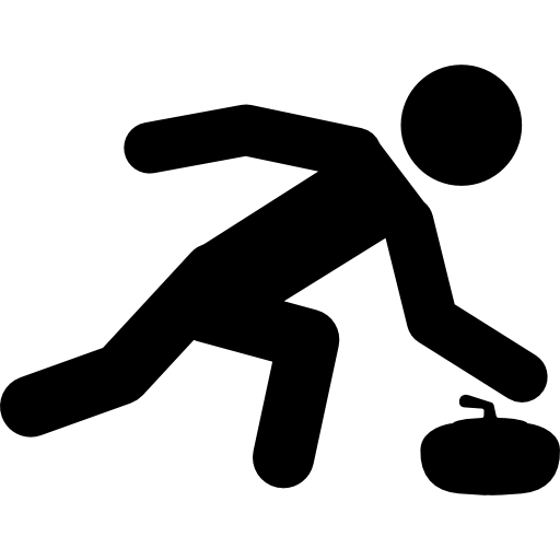 Olympic Curling Silhouette