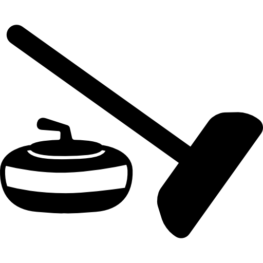 Olympic Curling Sport Equipment Icons Free Download