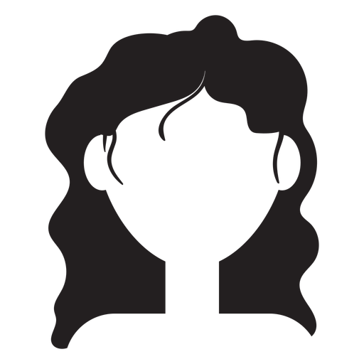 Long Wavy Hair Silhouette