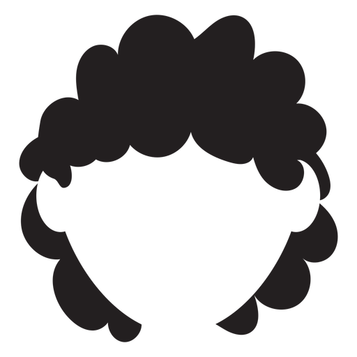Short Curly Hair Silhouette