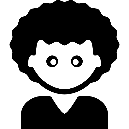 Young Man With Short Black Curly Hair Icons Free Download