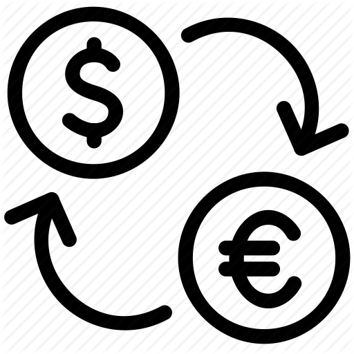 Bank, Currency, Dollars, Euro, Exchange, Money, Rate Icon