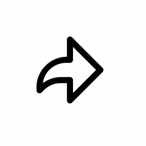 Arrow, Curved, Forward, Next, Right Icon