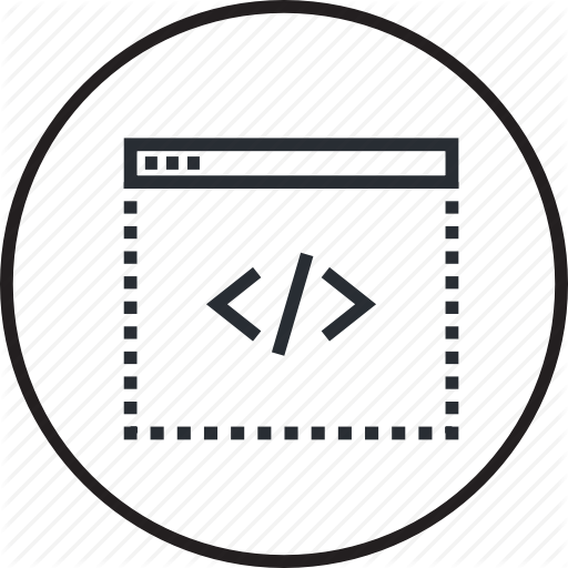 Coding, Custom, Design, Development, Line, Programming, Website Icon