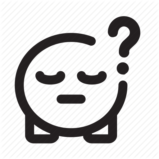 Cute, Emoji, Question, Thinking Icon