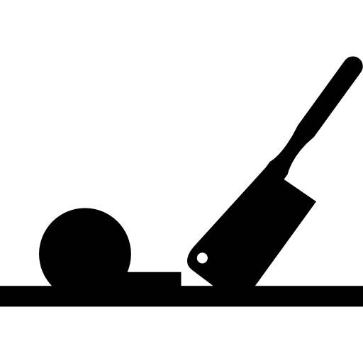 Cutting Board Side View Silhouettes Of Tools Icons Free Download