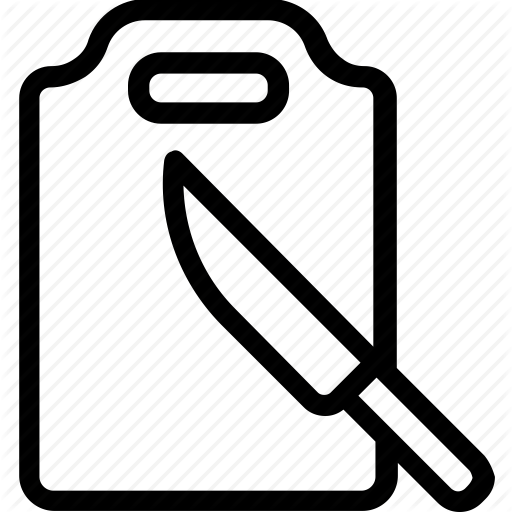 Chopping, Cutting Board, Kitchen, Knife, Utensil Icon