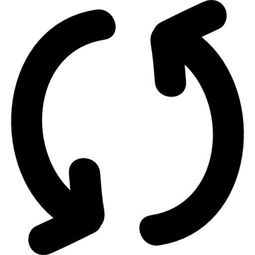 Cycle Couple Of Arrows Hand Drawn Lines