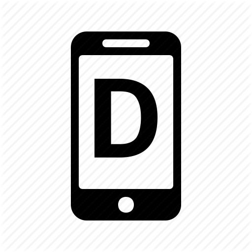 Alphabet, D, Letter, Phone, Smartphone, Text Icon
