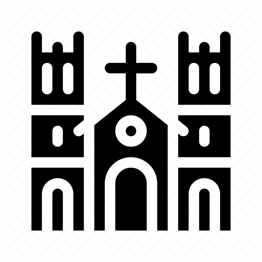 Christmas, Church, Merry, Xmas Icon