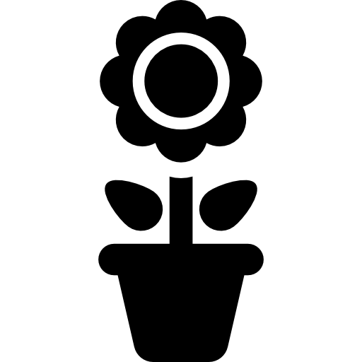 Daisy On Pot Icons Free Download