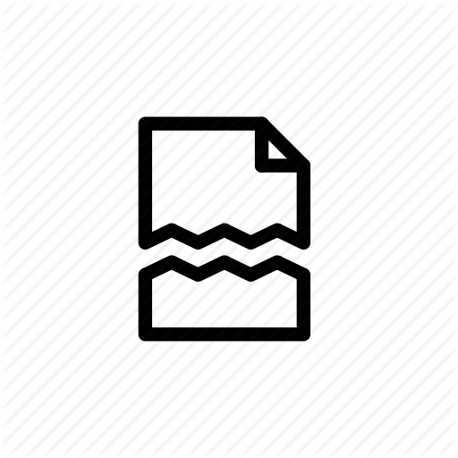 Damage, Document, Documents, File, Page, Paper, Sheet Icon