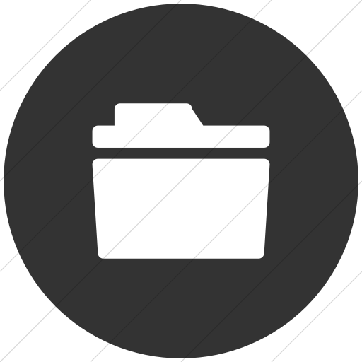 Flat Circle White On Dark Gray Broccolidry Folder Icon