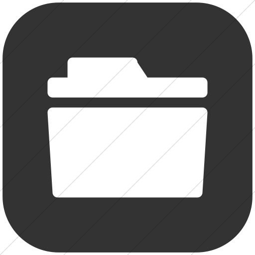 Flat Rounded Square White On Dark Gray Broccolidry