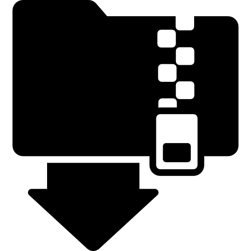 Zip Folder Download Interface Symbol