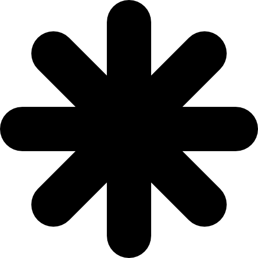Asterisk Black Star Shape Icons Free Download