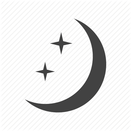 Clouds, Dark, Moon, Night, Sky, Space, Stars Icon