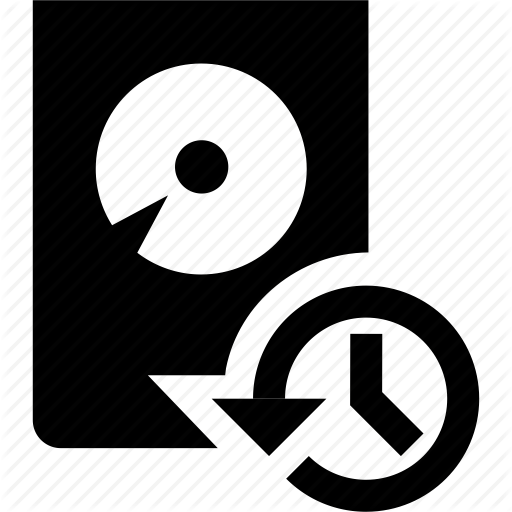 Backup, Data, Disk, Drive, Hard, Storage, Time Icon