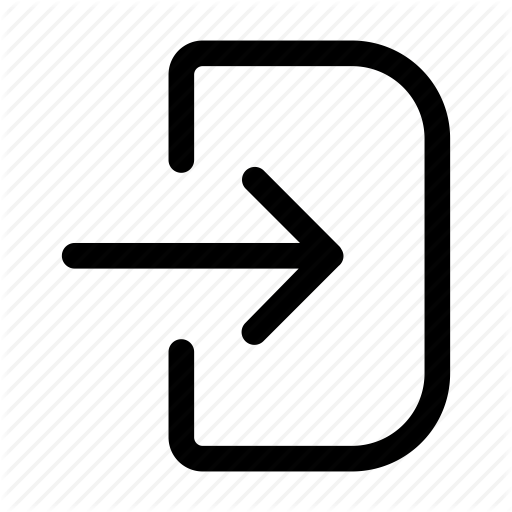 Arrow, Entry, In, Log, Sign Icon