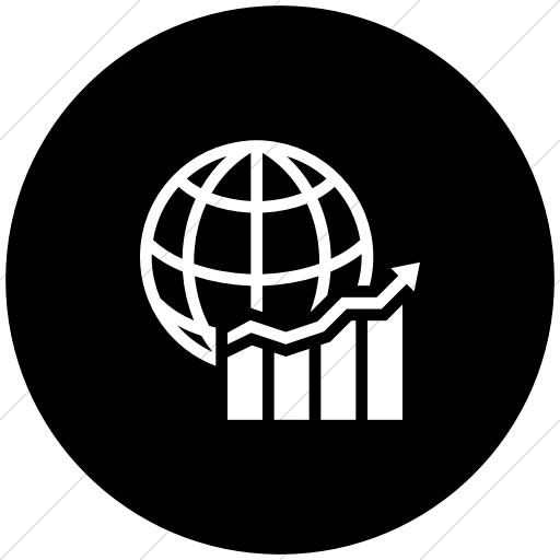 Flat Circle White On Black Iconathon Big Data Icon