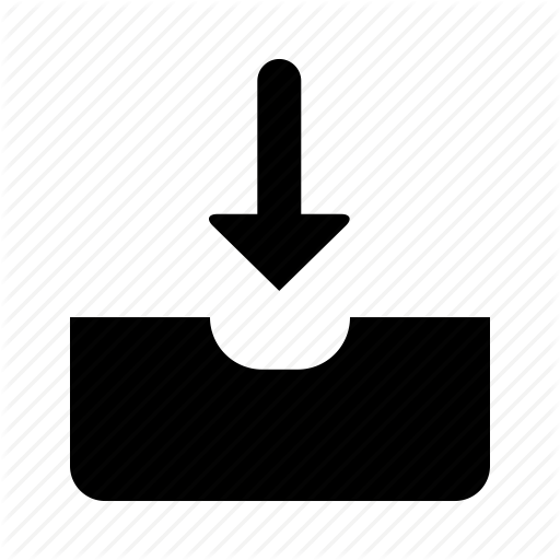 Arrow, Down, Download, Drawer, Front, Input Icon