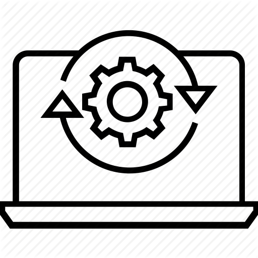 Data, Data Processing, Laptop, Sync, Technology Icon