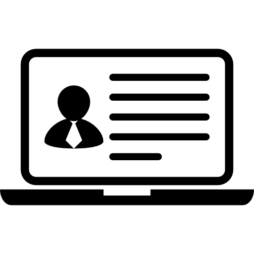 Personal Data Visualization In A Laptop Monitor Icons Free Download