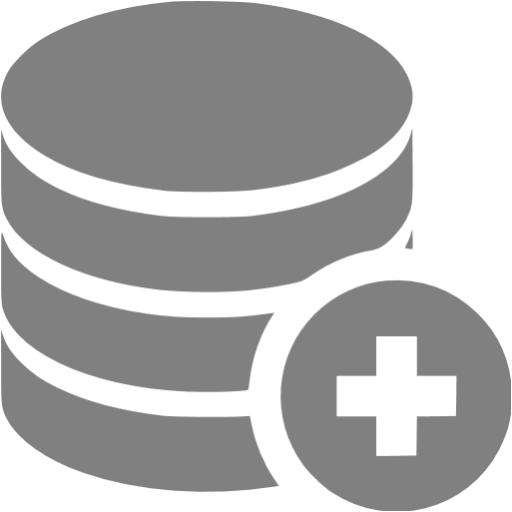 Gray Add Database Icon