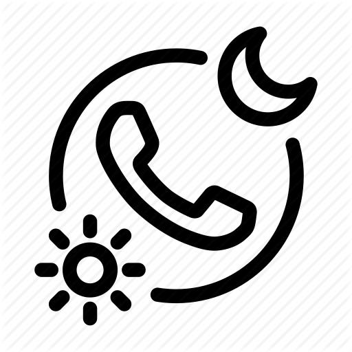 Call, Call Center, Day, Night, Phone, Support, Telephone Icon