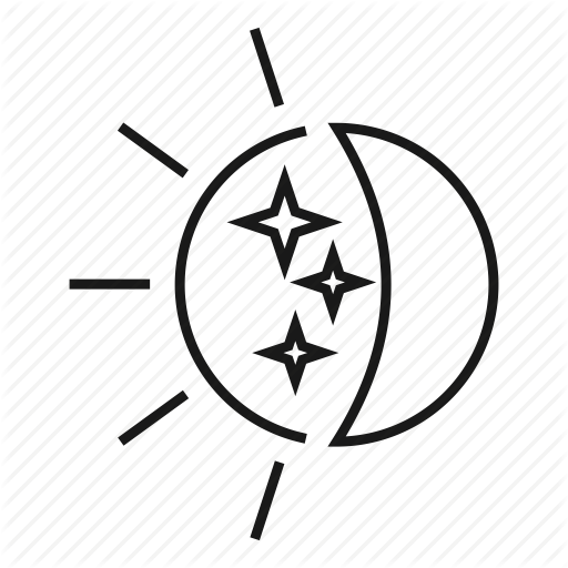 Dark, Day, Daynight, Forecast, Moon, Night, Sun Icon