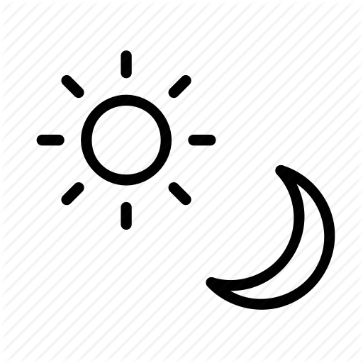 Day, Daytime, Moon, Nature, Night, Sun, Weather Icon