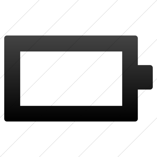 Simple Black Gradient Foundation Battery Empty Icon