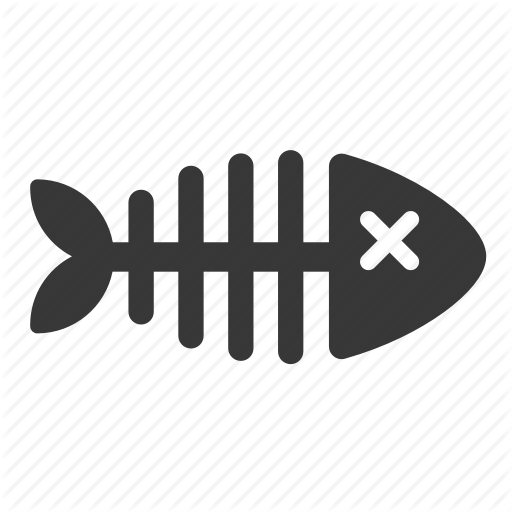 Dead Fish, Pollution, Raw, Simple, Waste Icon