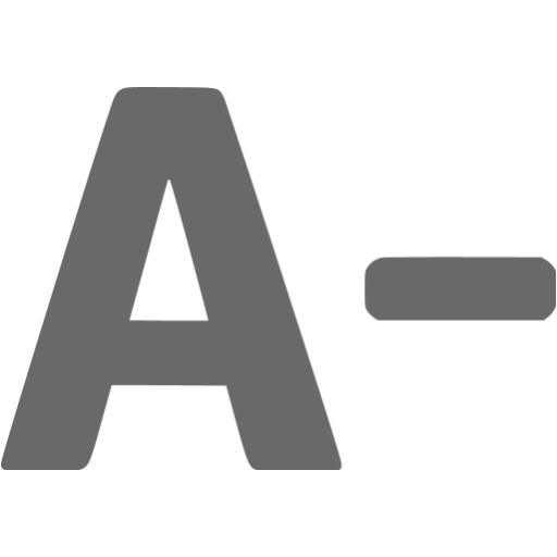 Dim Gray Decrease Font Icon