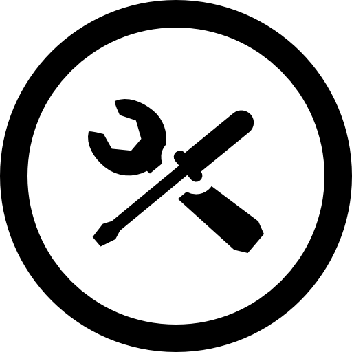 Settings Tools Cross In Circular Button Icons Free Download