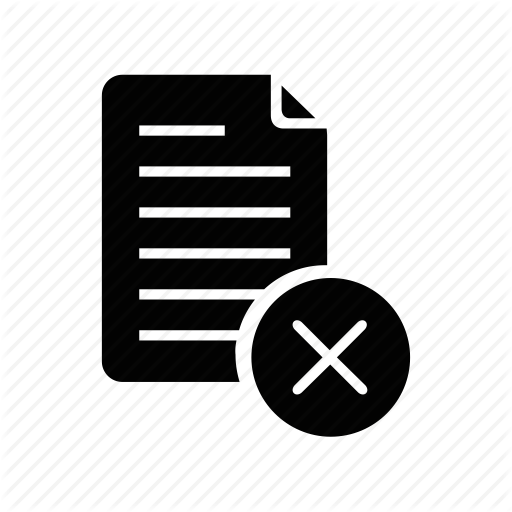 Delete, Document, Document Delete, File, Paper, Print Icon