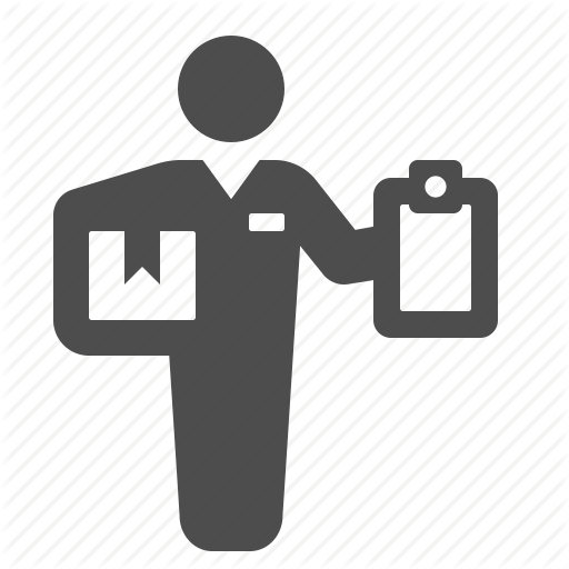 Clipboard, Courier, Delivery, Delivery Man, Logistics, Package Icon