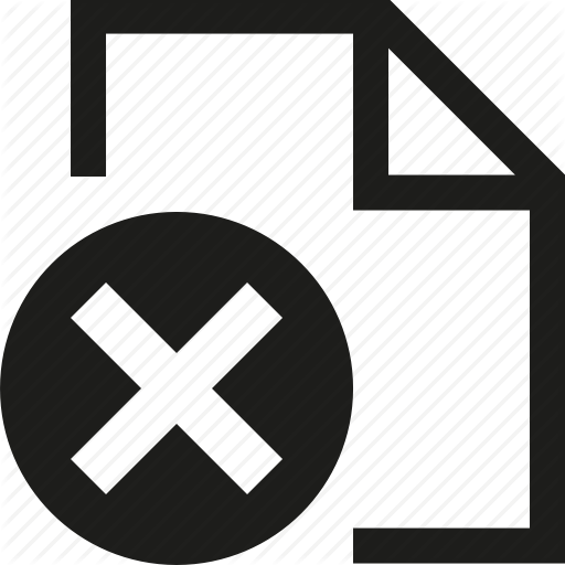 Delete, Denied, Document, File, Remove Icon