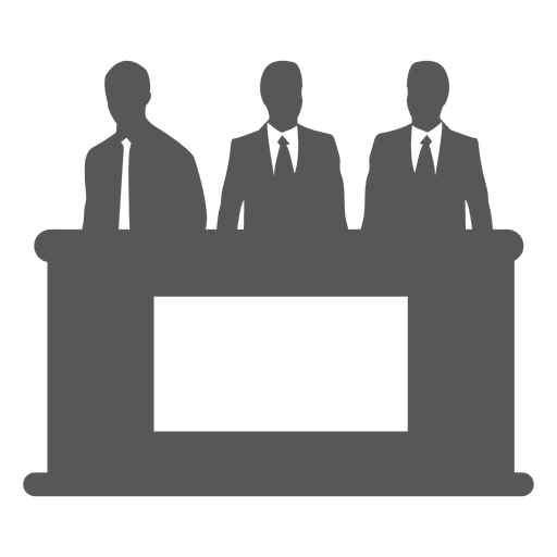 Businessmen Behind Desk Icon