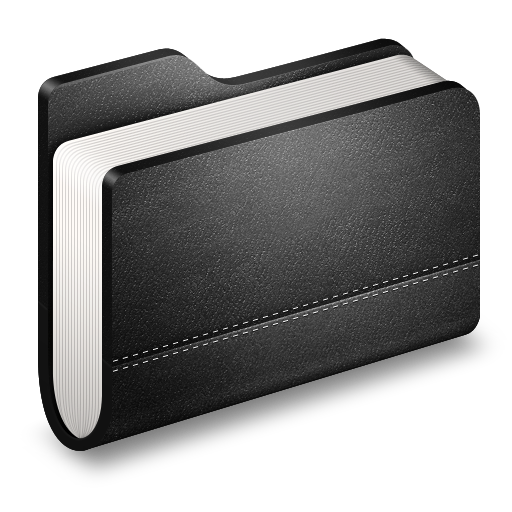 Library Black Folder Icon Alumin Folders Iconset Wil Nichols
