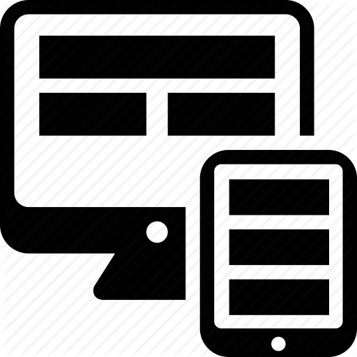 Computer, Design, Desktop, Layout, Mobile, Responsive Icon