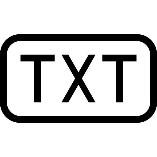 Txt Type Rounded Rectangular Outlined Interface Symbol Icons