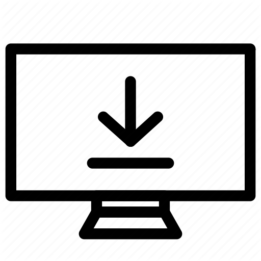 Desktop, Download, Monitor, Screen Icon