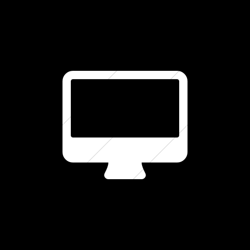 Flat Square White On Black Bootstrap Font Awesome