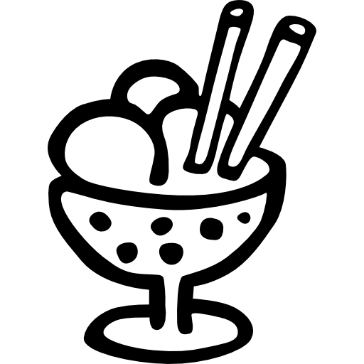 Ice Cream Balls Sweet Dessert Glass