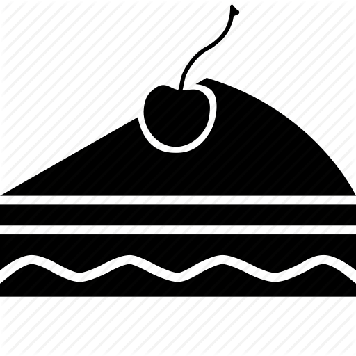 Birthday, Cake, Cherry, Dessert, Food, Party, Piece Icon