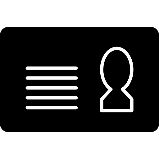 Personal Identification Card Variant With White Details Icons